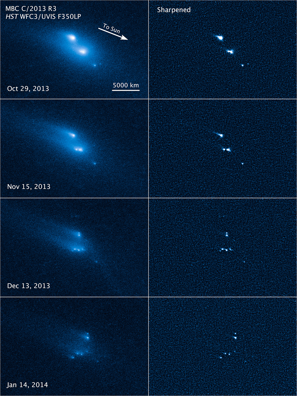 March 6, 2014
RELEASE 14-060
NASA's Hubble Telescope Witnesses Asteroid's Mysterious Disintegrati...