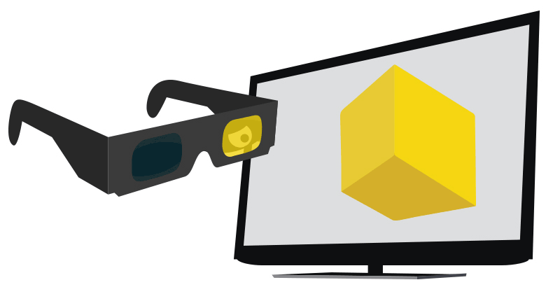 visualization how active 3D TVs work