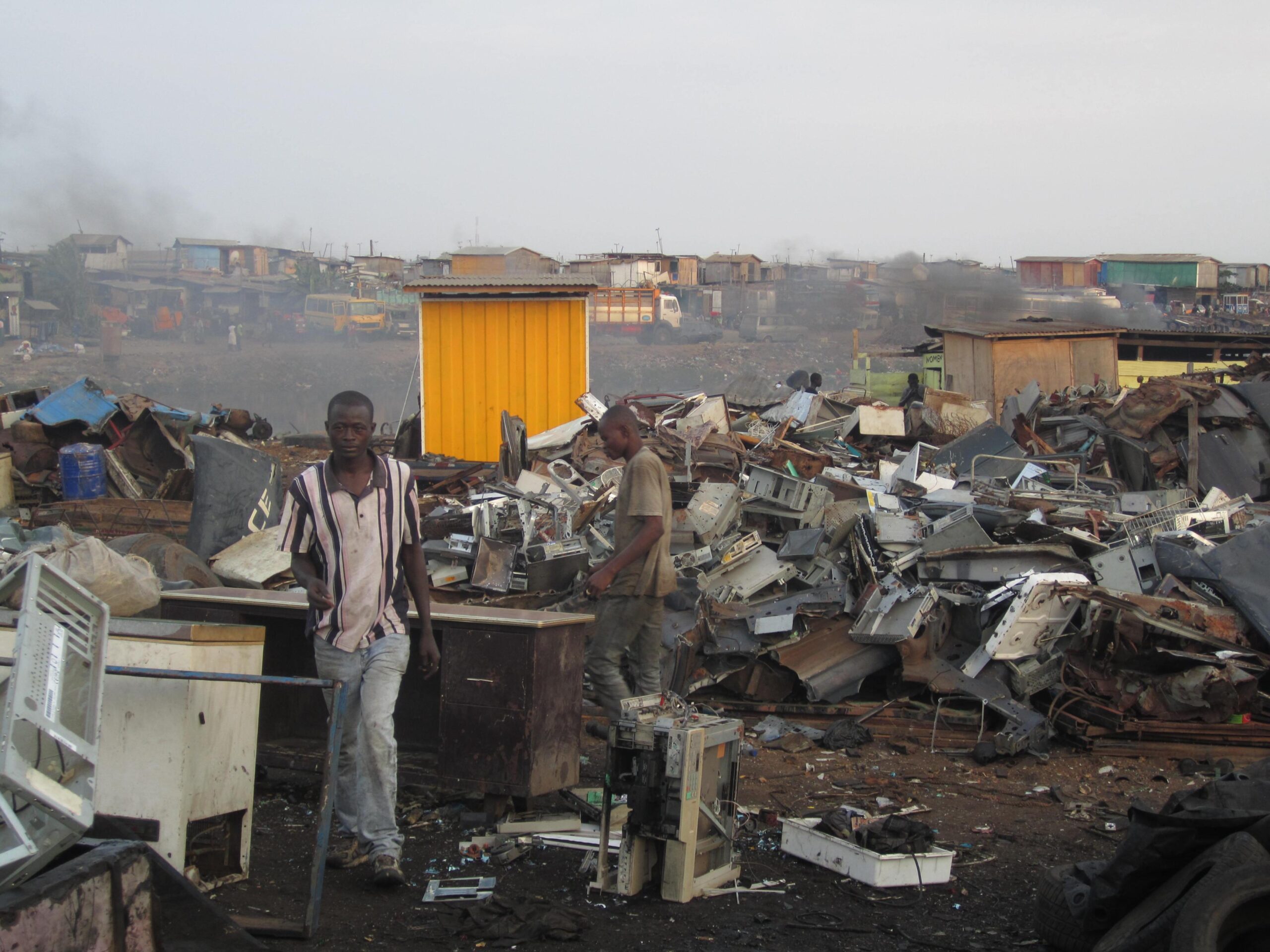 Ghanaians working in Agbogbloshie, a suburb of Accra, Ghana.