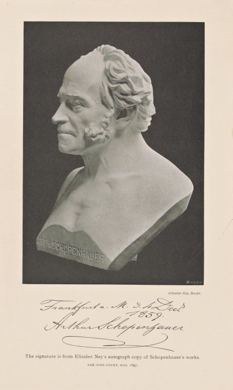 Frankfurt a. M. 4 Dec. 1859 Arthur Schopenhauer. The signature is from Elisabet Ney's autograph c...