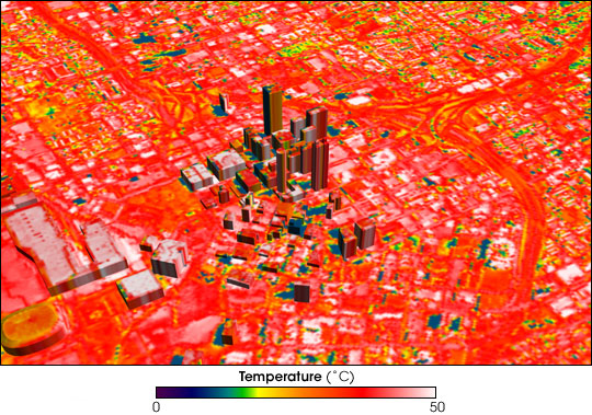 On May 11-12, 1997, NASA used a specially outfitted Lear Jet to collect thermal data on metropoli...