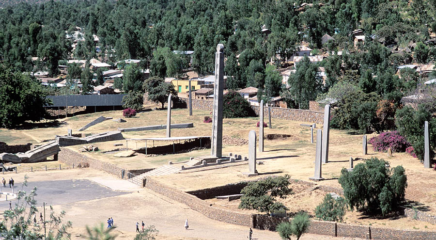 The Northern Stele Park at the town of Axum, Ethiopia.