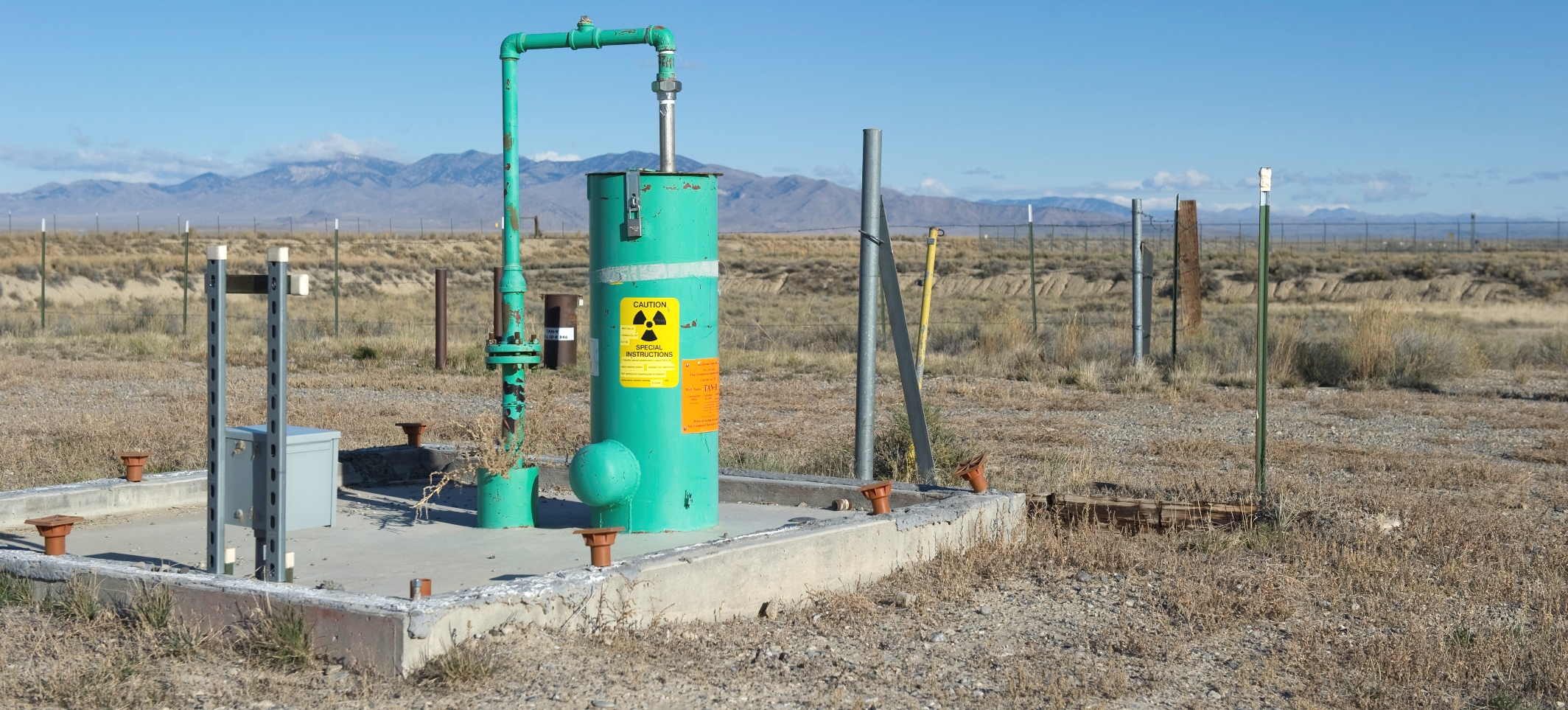 This well is used to inject the protein source — whey powder — for microorganisms in an in situ b...