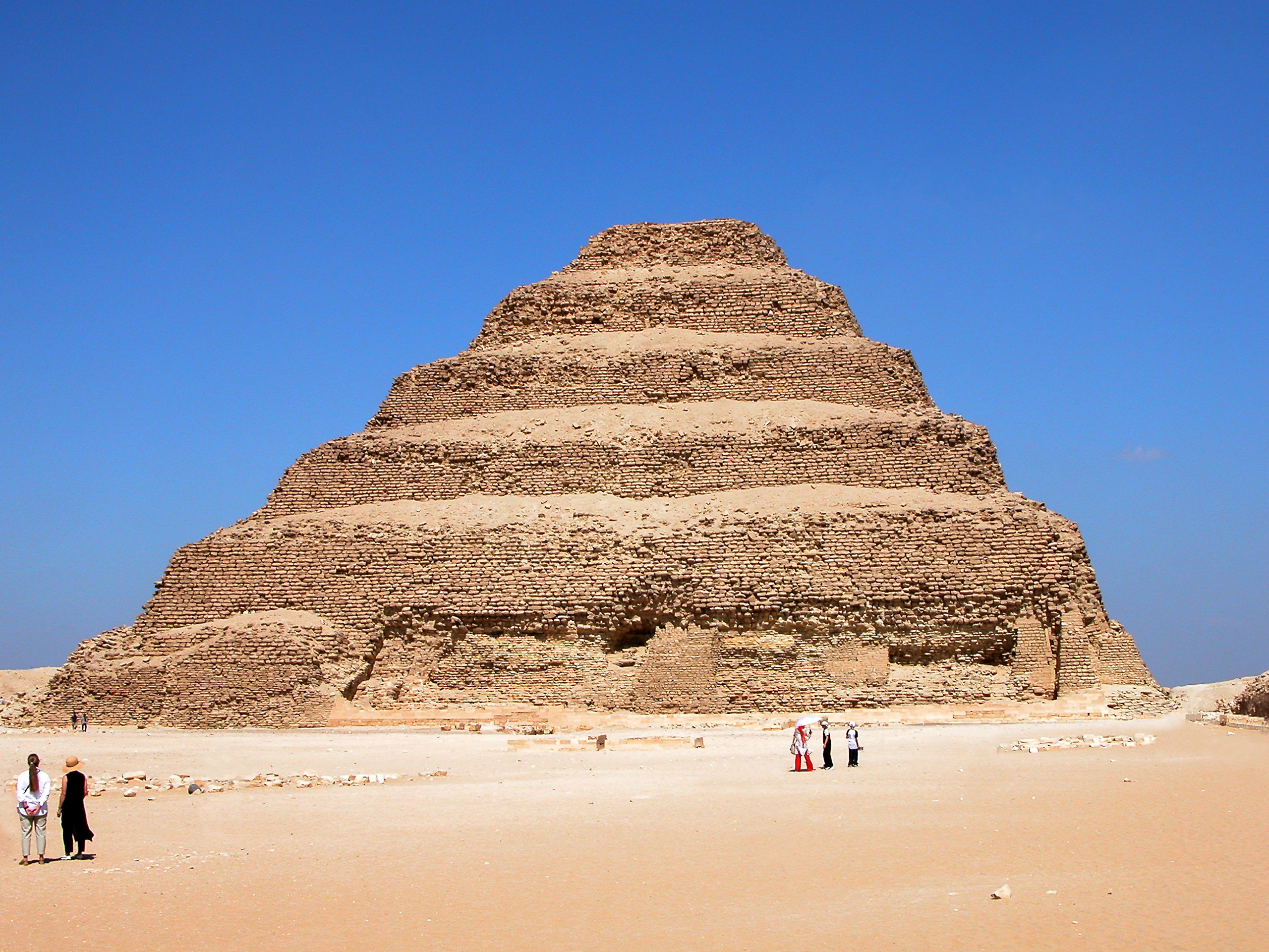 The Step Pyramid of Djoser is located at Saqqara, just south of Memphis. It started as a mastaba ...