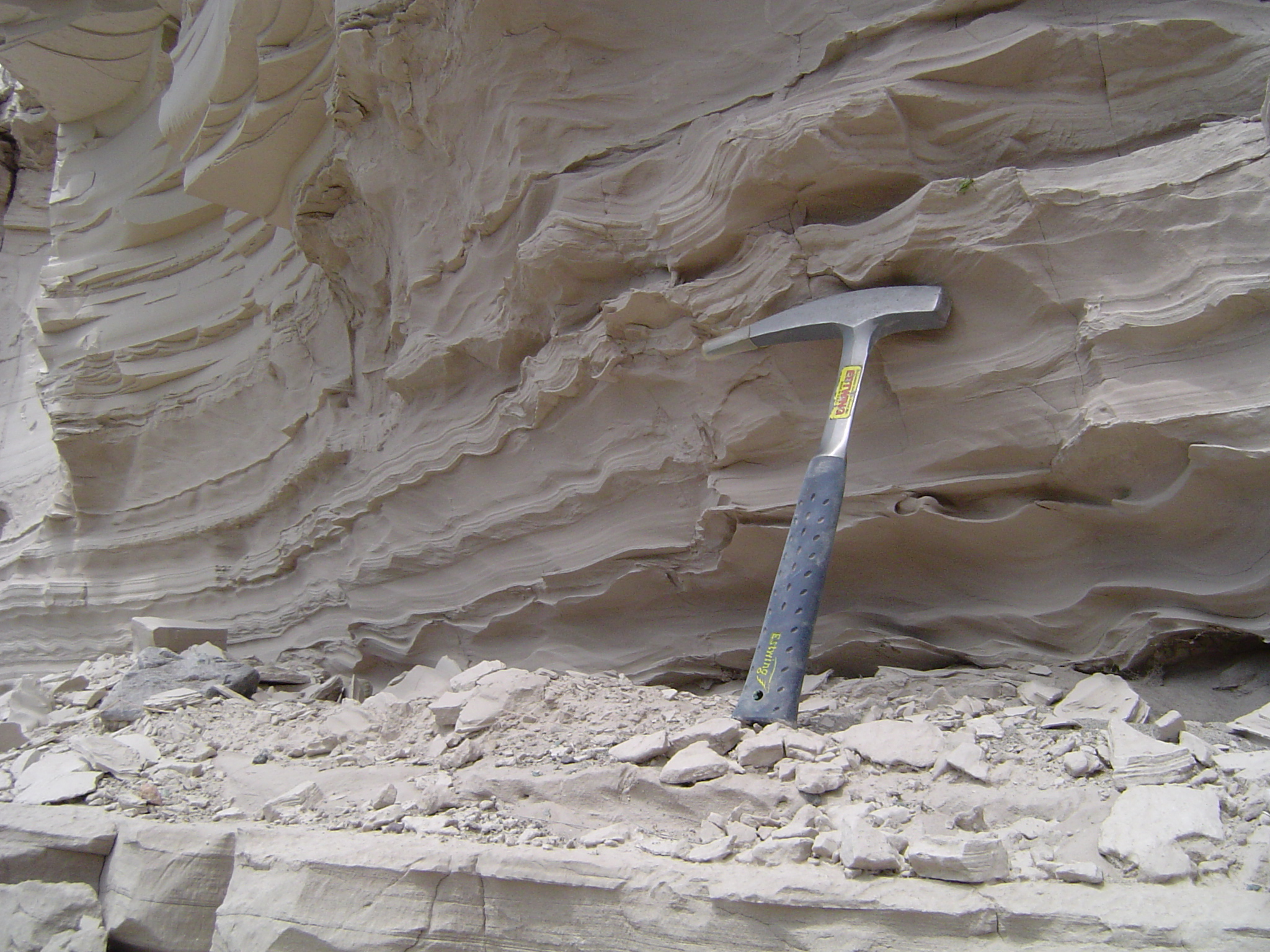 Very-fine-grained sediment from Glacial Lake Missoula, Montana, USA.