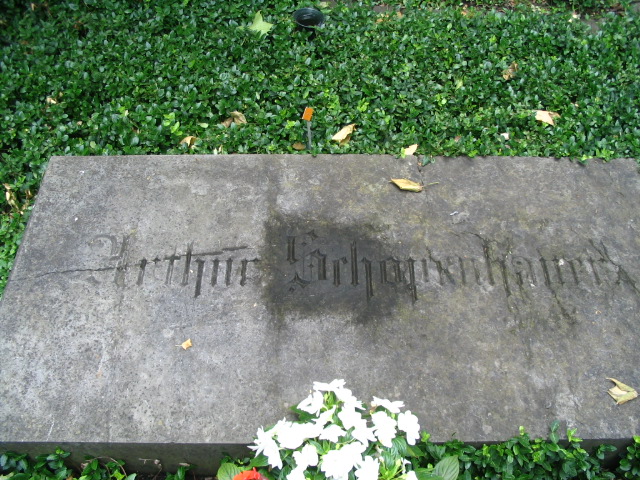 Gravestone of Arthur Schopenhauer in Frankfurt, Germany