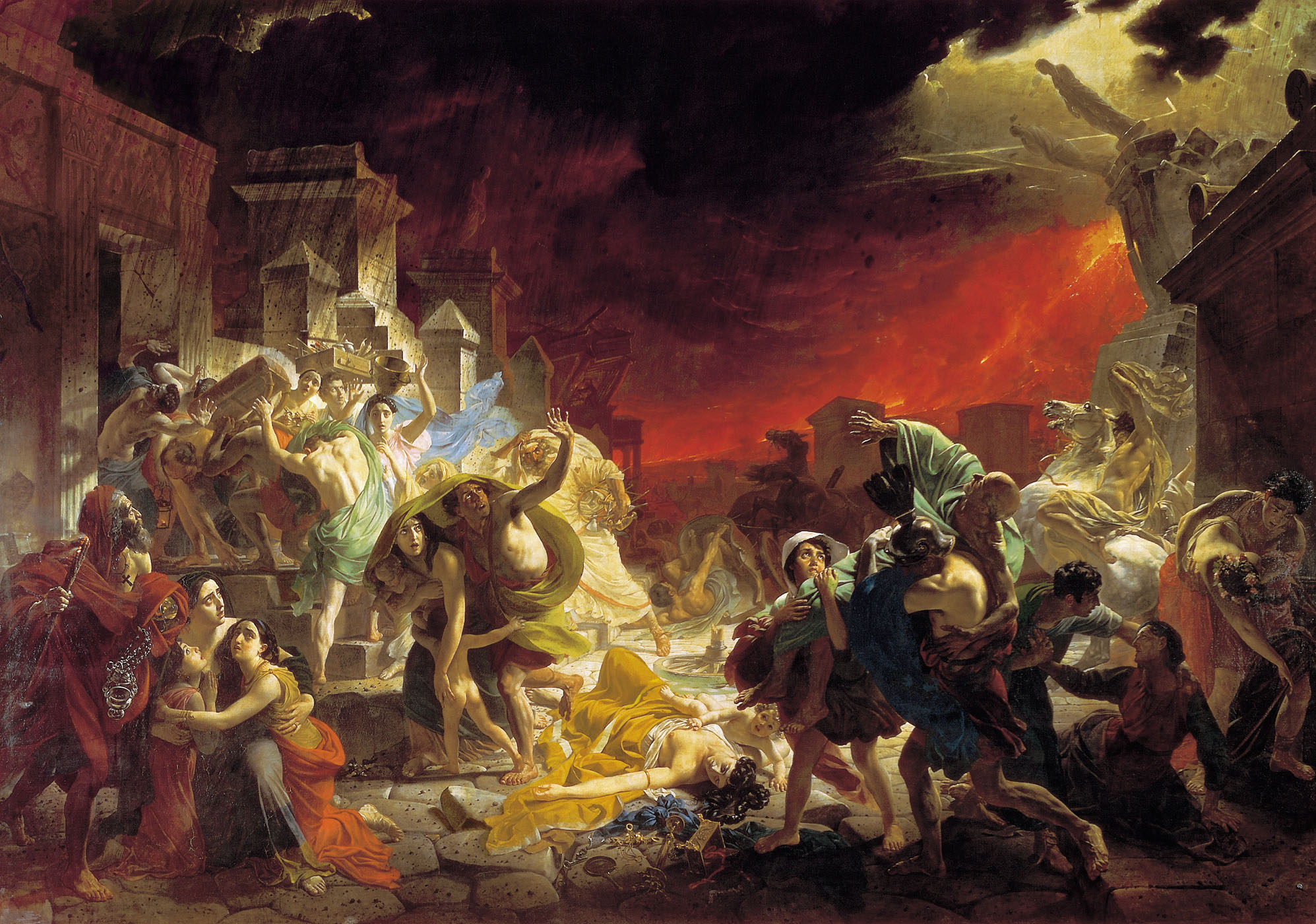 The Last Day of Pompeii, 1830-1833. Oil on canvas. 456.5 x 651 cm. The State Russian Museum, St. ...