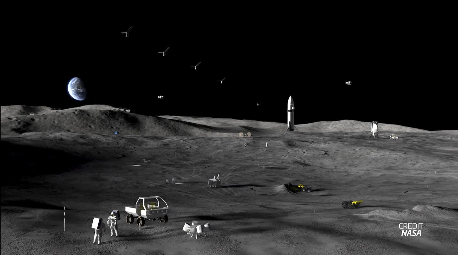 Rover’lar ve dronlar, NASA’nın Ay üssünün temellerini atıyor.