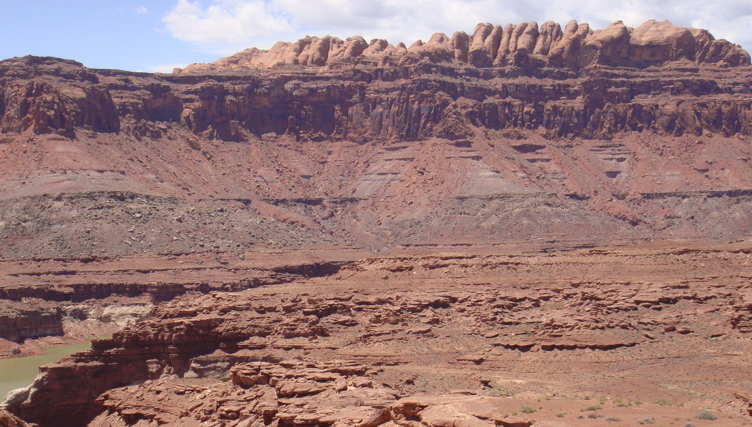 The Permian (bottom) through Jurassic (top) stratigraphy of the Colorado Plateau area of southeas...