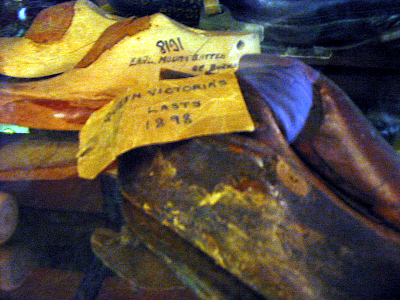 Shoe lasts of Queen Victoria from 1898 at John Lobb, bespoke shoe and bootmaker, 9 St. James's St...