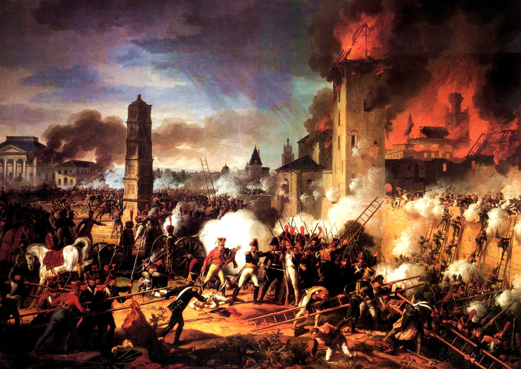 Marshal Jean Lannes (depicted in the centre) was instrumental in securing the victory for the Fre...