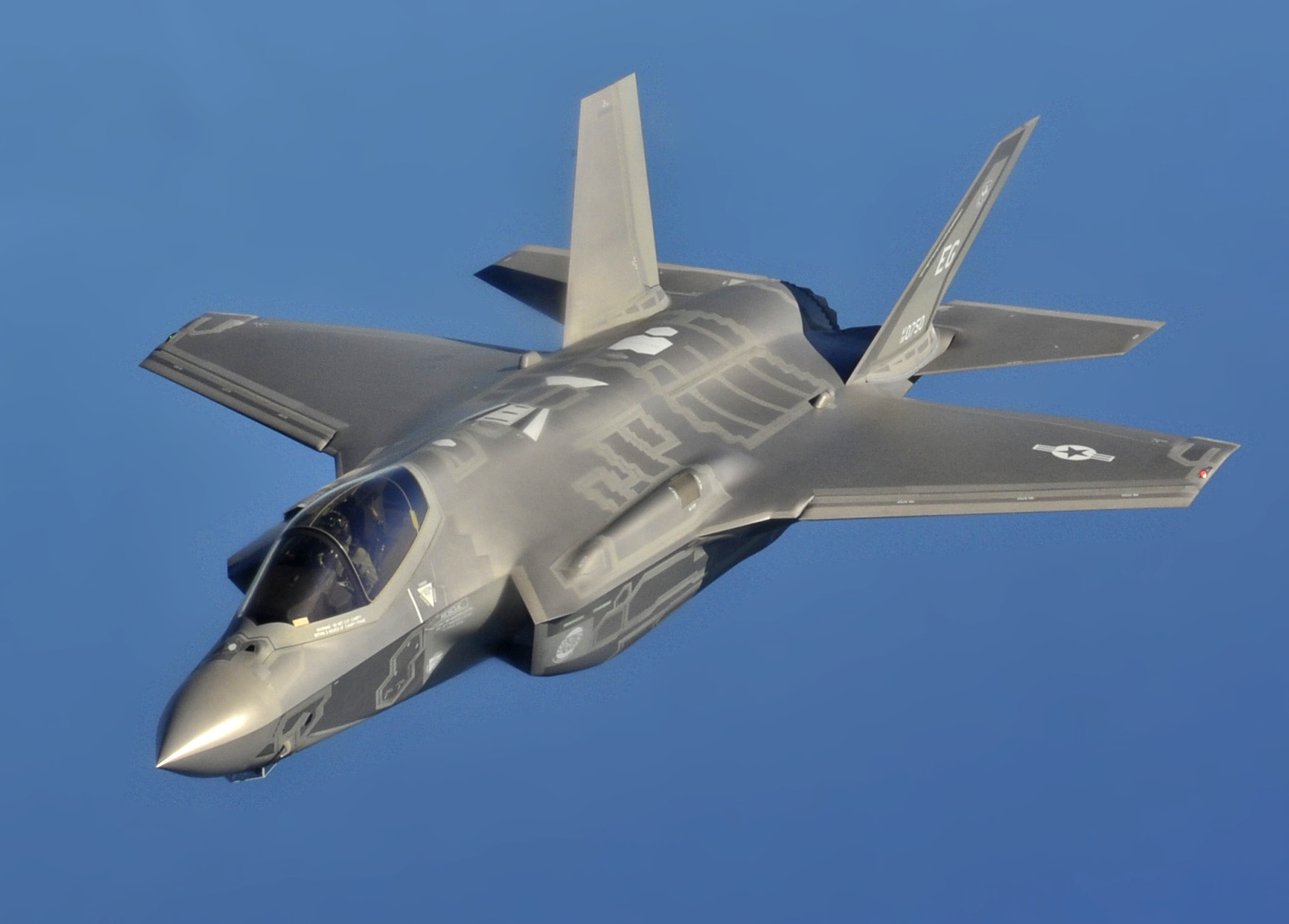 ABD Hava Kuvvetleri 58. Filosu bünyesinde görev yapan F-35A Lightning II Çok Amaçlı Taaruz Uçağı.