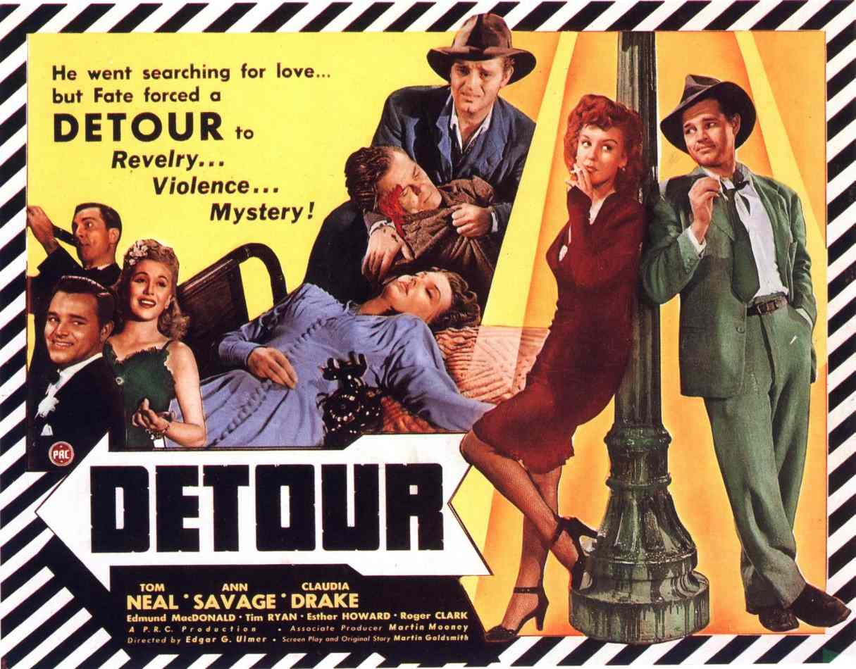 Description: Low-resolution image of poster for the film Detour (1945), directed by Edgar G. Ulmer