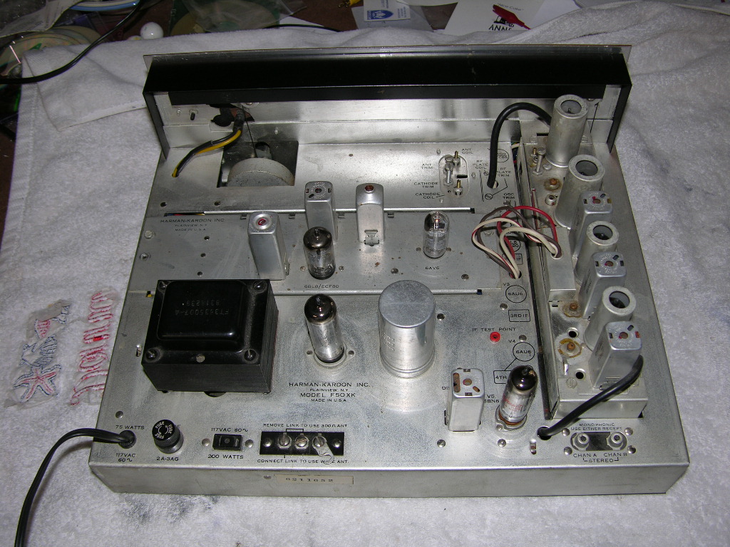 Top View of Harman Kardon F50-XK FM Tube Stereo Multiplex Tuner