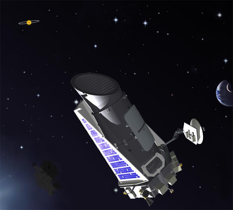 Ötegezegen keşiflerinde çığır açan Kepler Uzay Teleskobunun yüksek çözünürlüklü ve detaylı teknik görünümü.