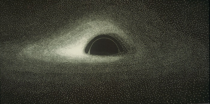 Image of a Spherical Black Hole with Thin Accretion Disk. First numerical simulation by Jean-Pier...