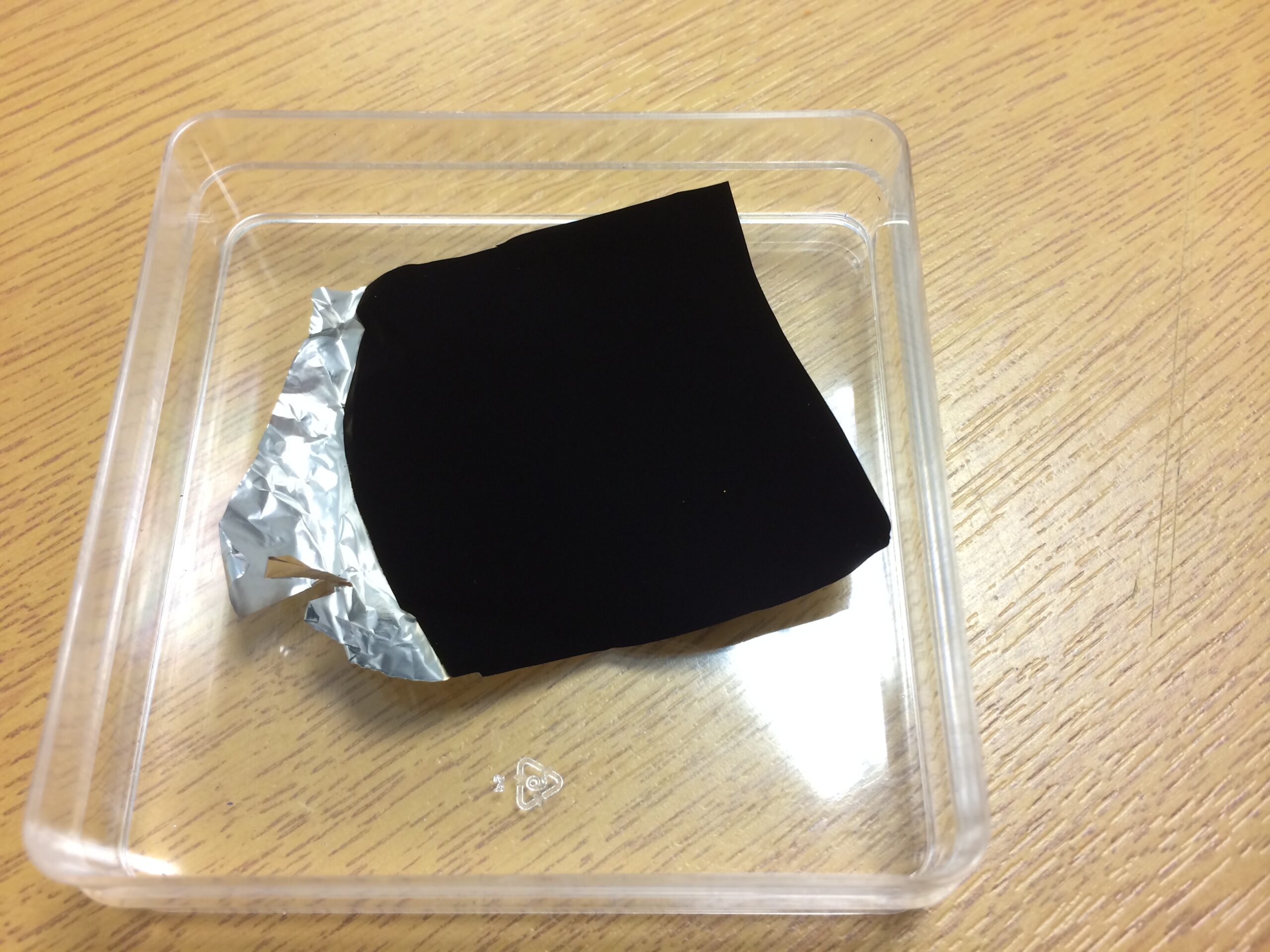 Vantablack grown on tinfoil