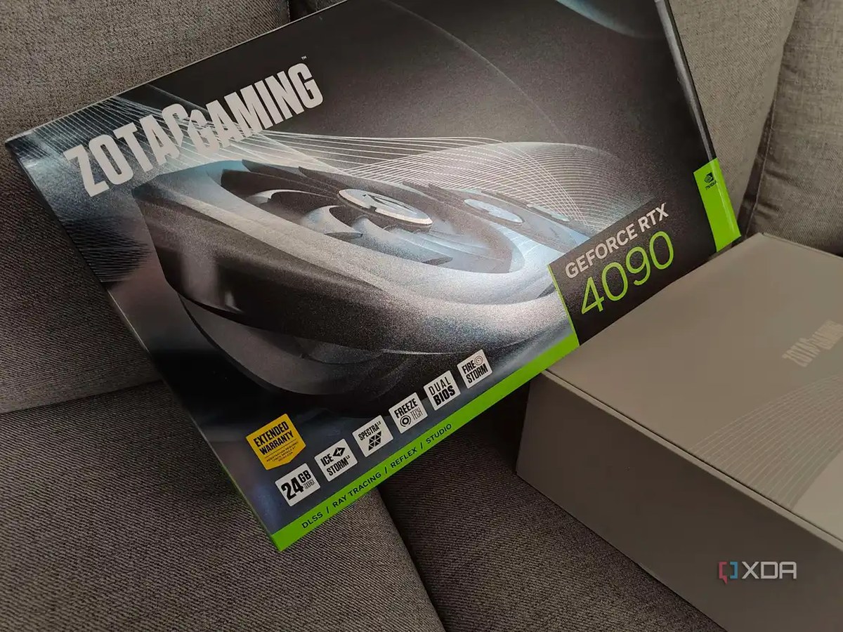 Zotac RTX 4090 GPU boxed up