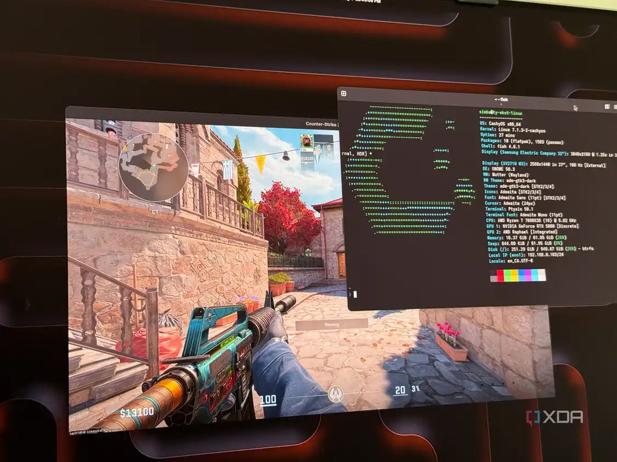 CS2 running on CachyOS