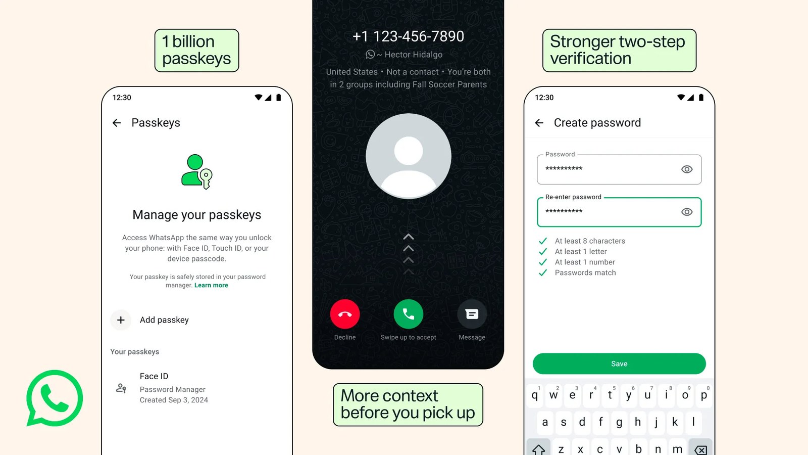 Whatsapp two step callerid hero