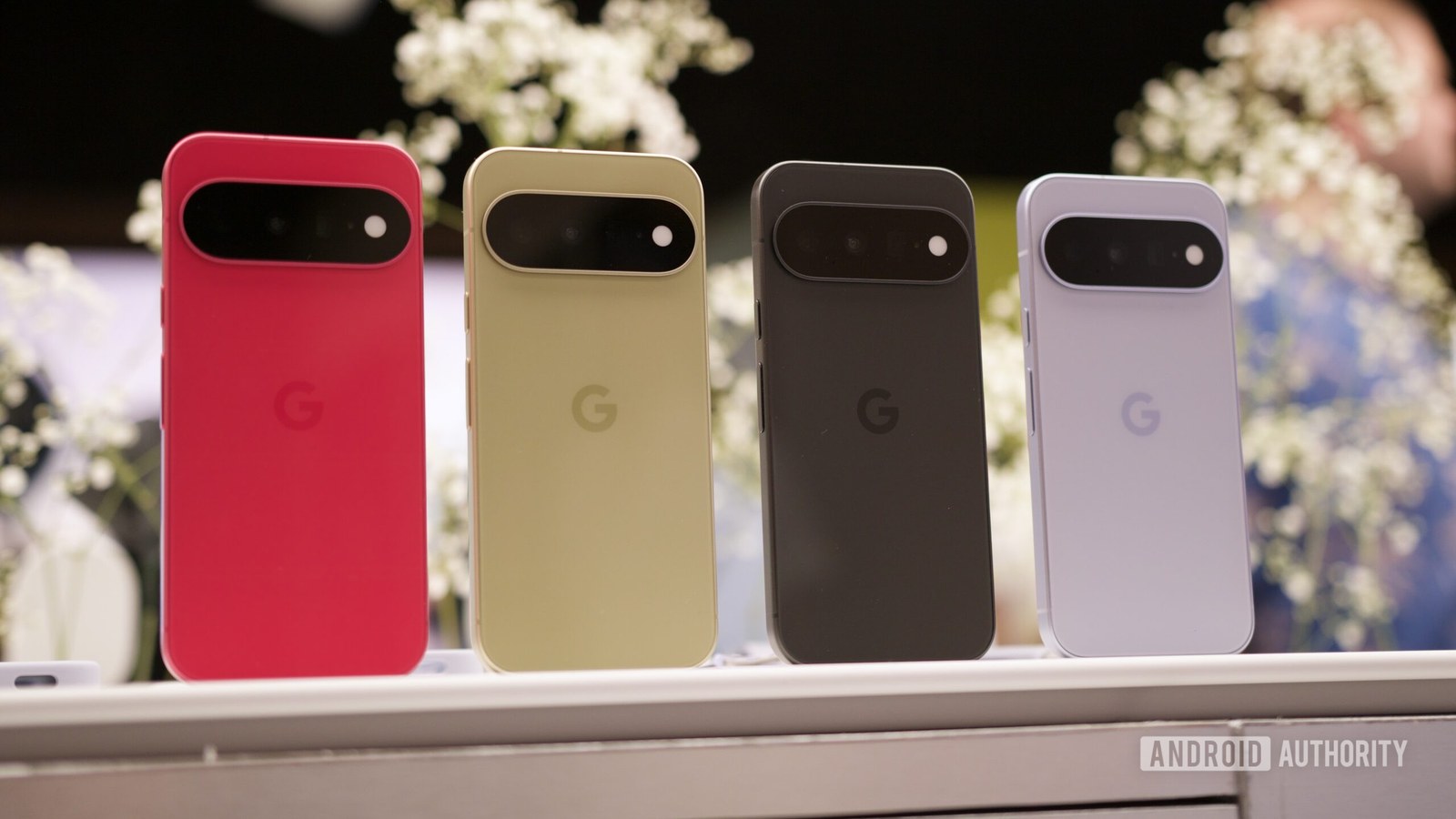 Every Google Pixel 11 color next to each other.