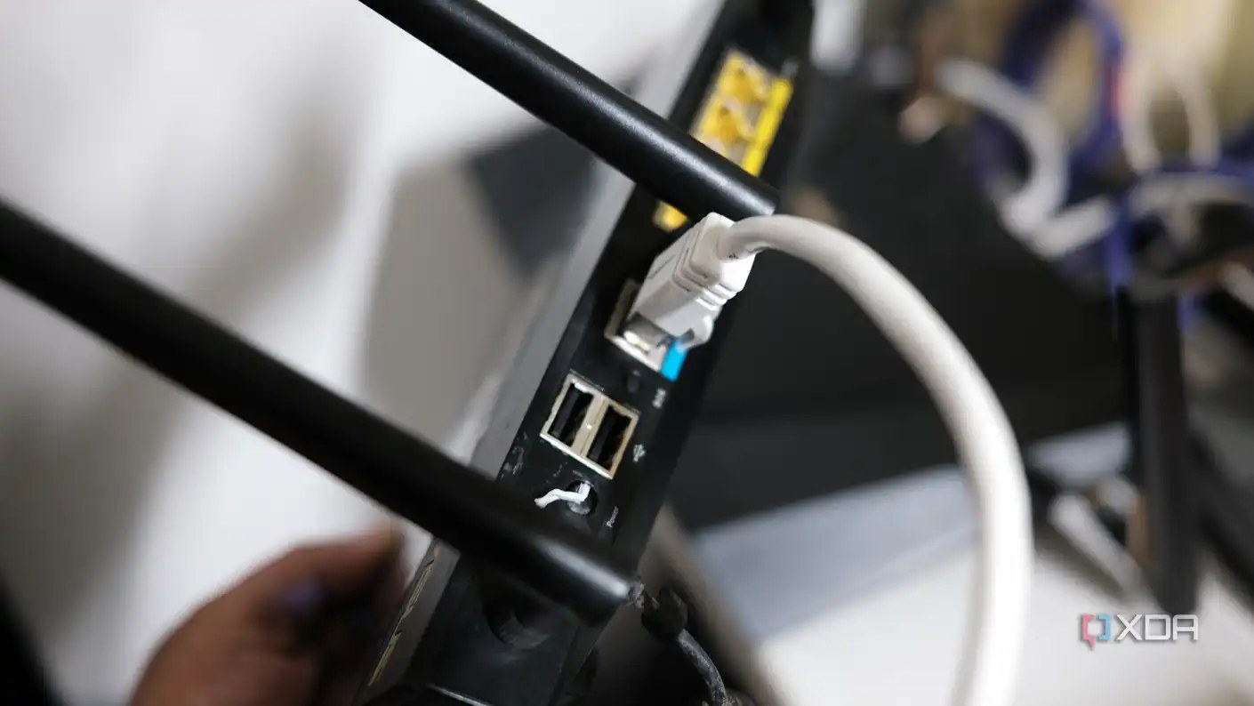 Ethernet plugged in WAN port of the second router