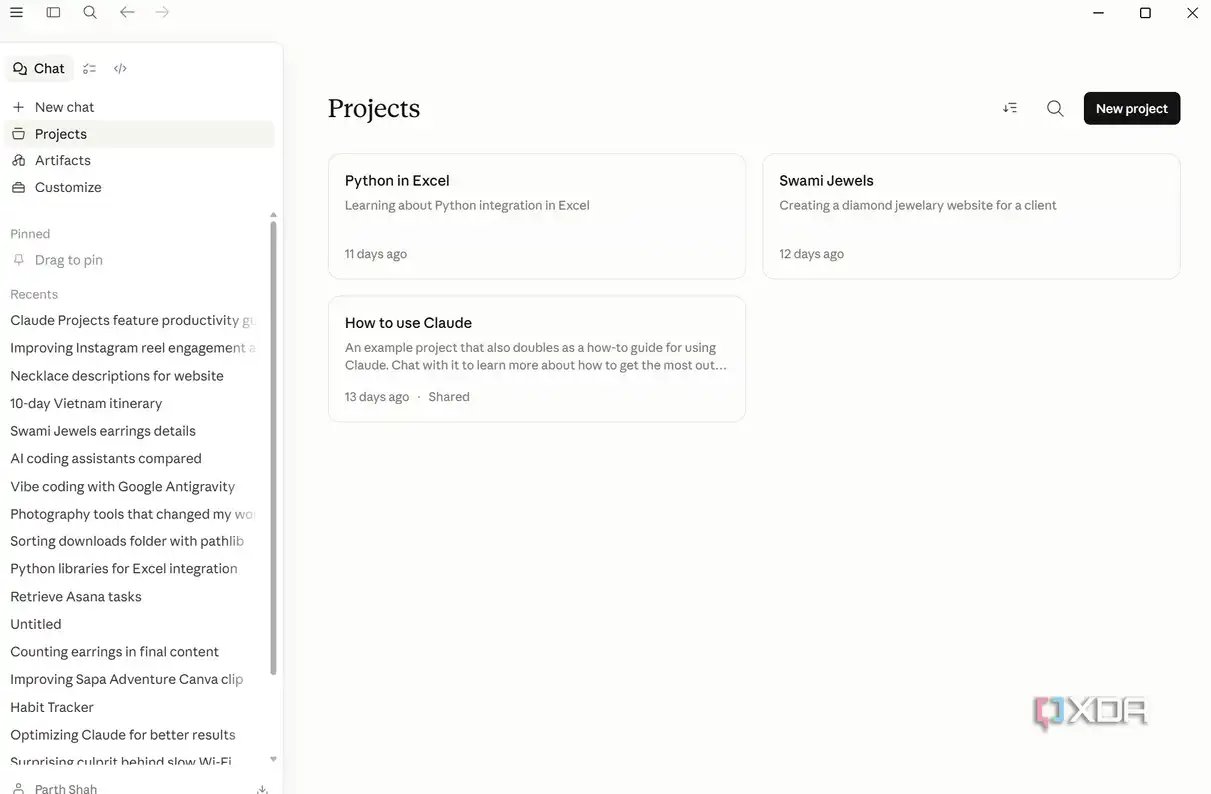 Claude projects