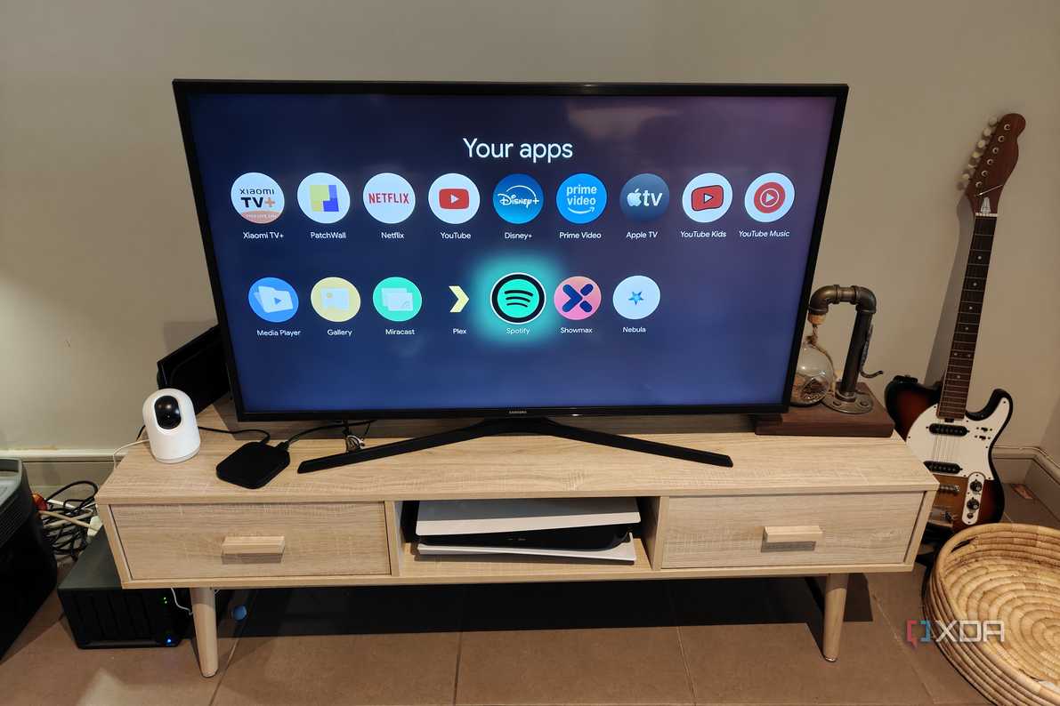 the google tv app selection screen