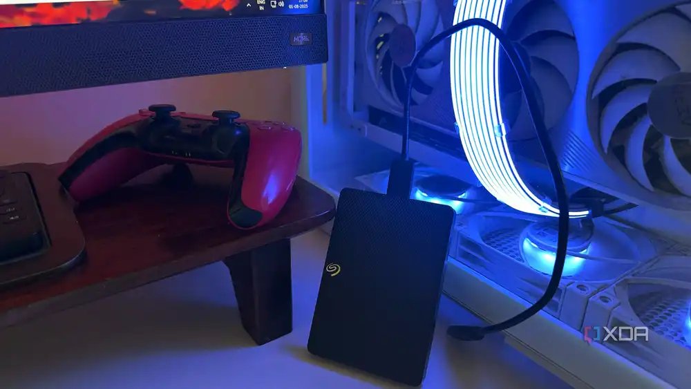 Seagate external hard drive.
