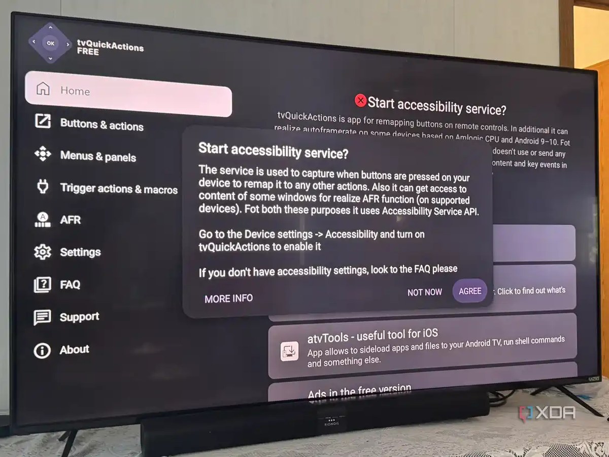 Android TV Legacy Chromecast with Google TV running tvQuickActions app-1