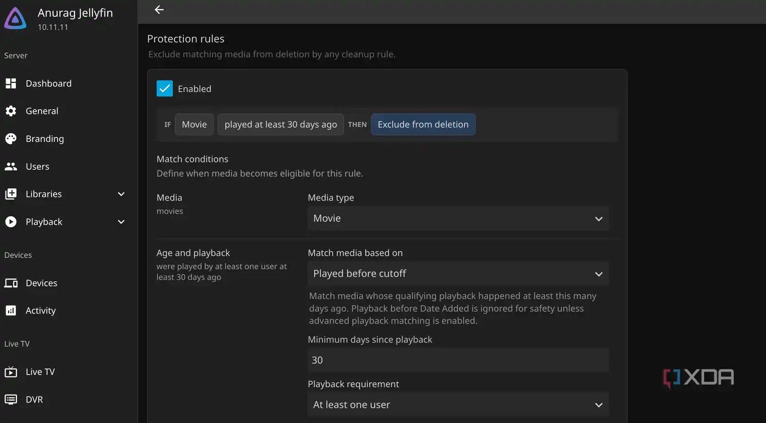 Media Cleaner Protection Rules