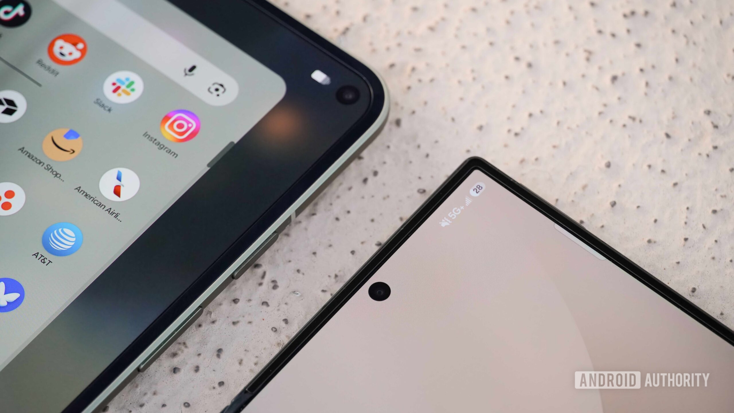 Comparing the inner display selfie camera placement between the Pixel 11 Pro Fold and Galaxy Z Fold 8.