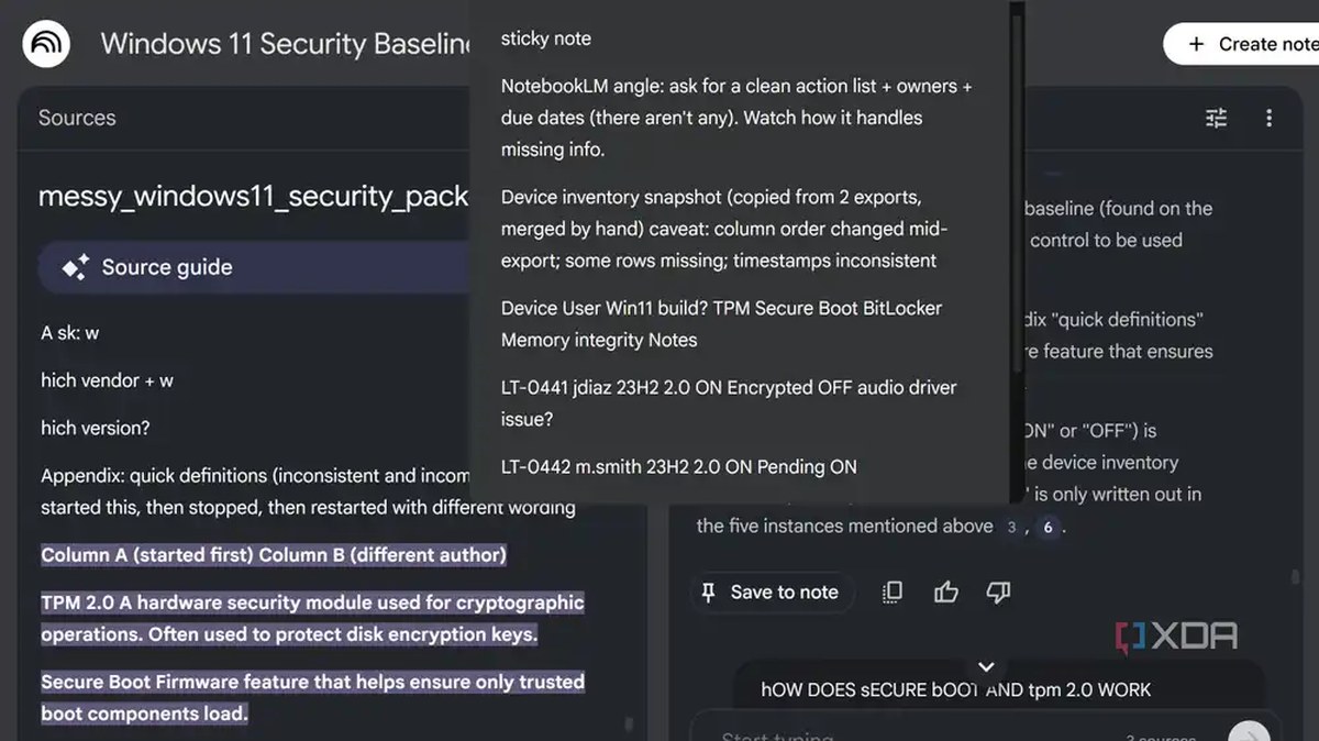 NotebookLM notebook with highlighted text from citation