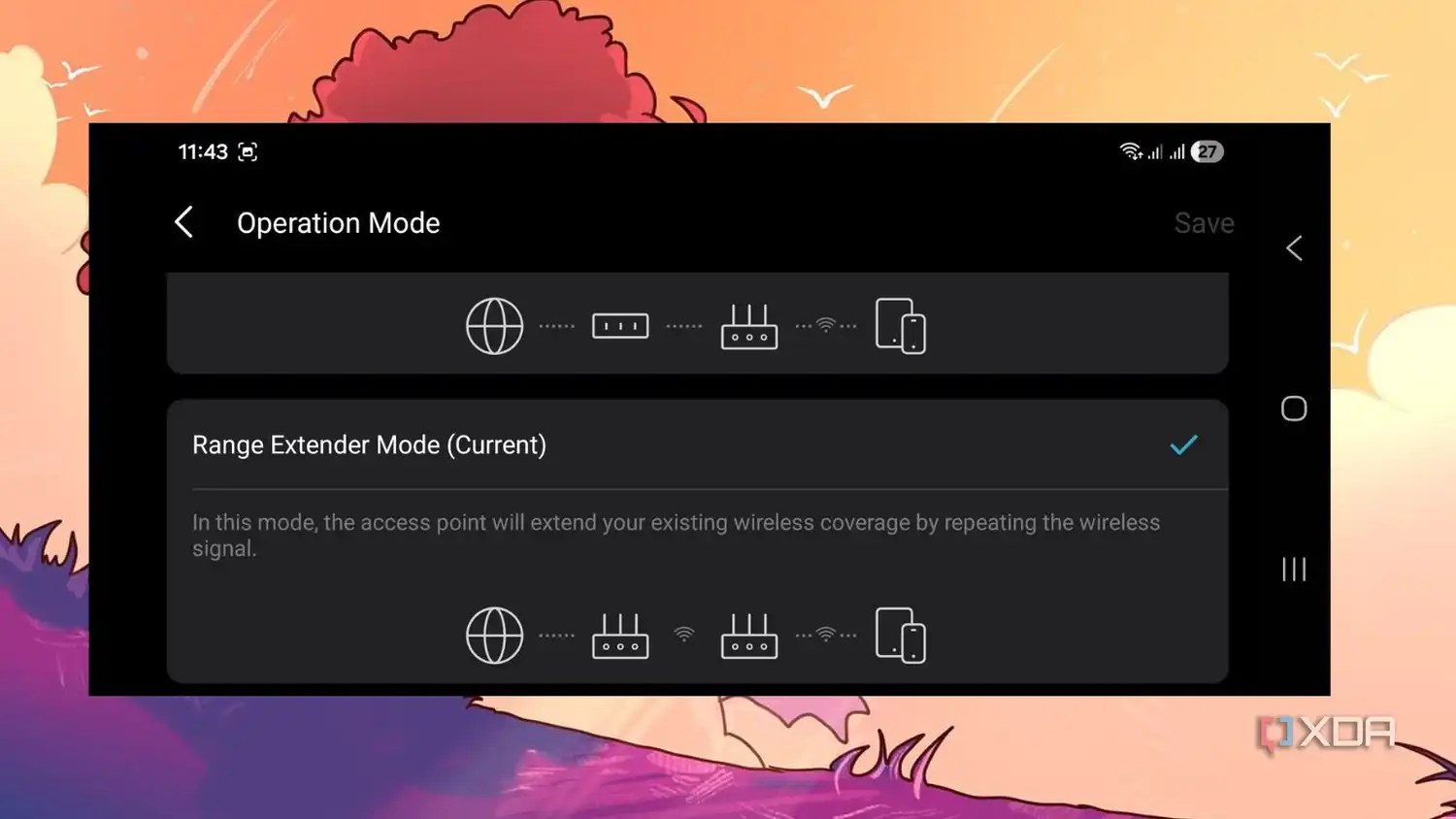 screenshot of tp link access point mode