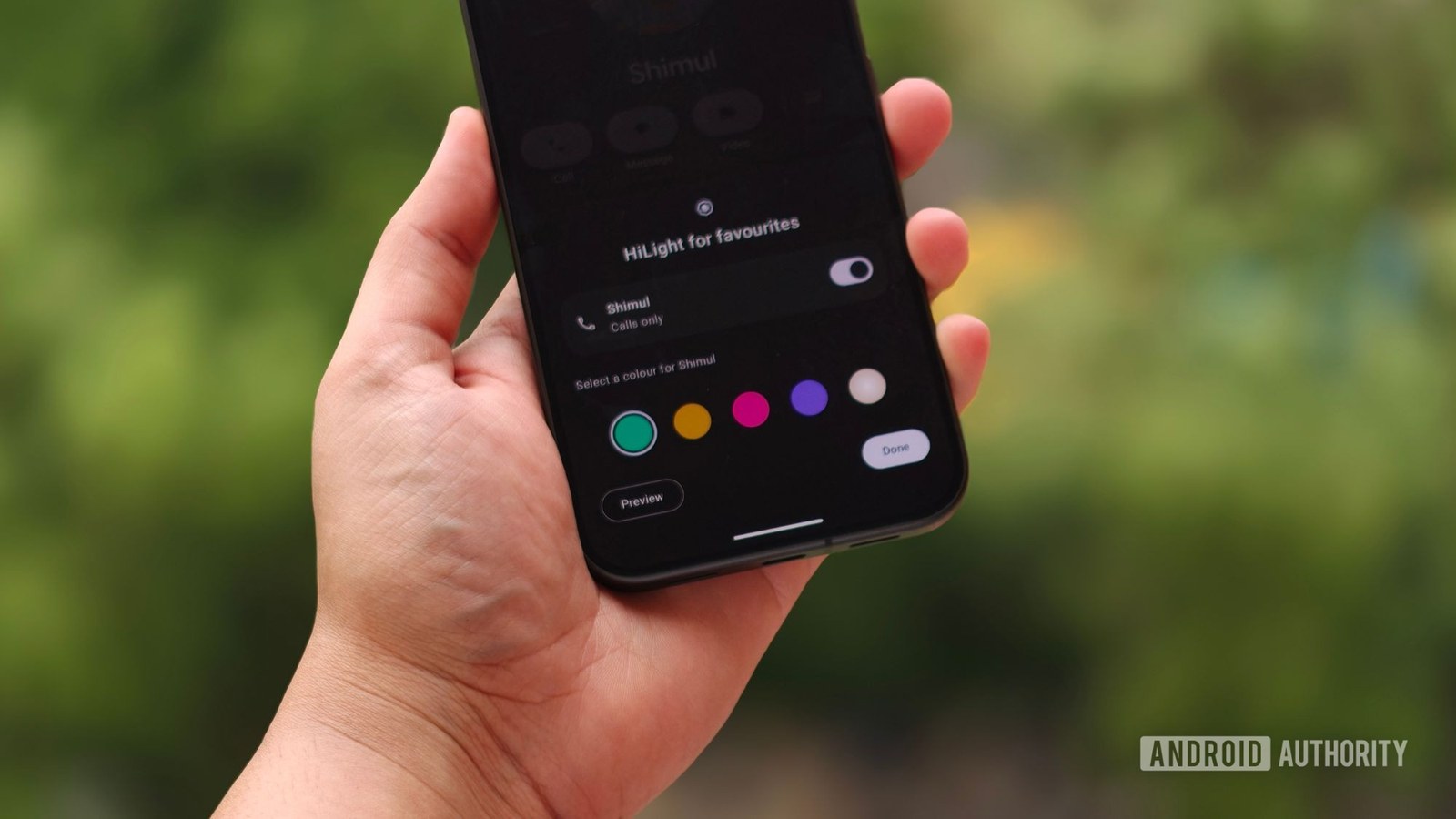 HiLight for favorites custom colors to choose from on Google Pixel 11 Pro XL HiLight for favorites custom colors to choose from on Google Pixel 11 Pro XL