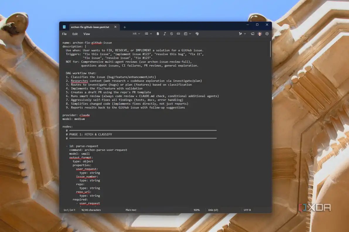 archon quick fix github yaml
