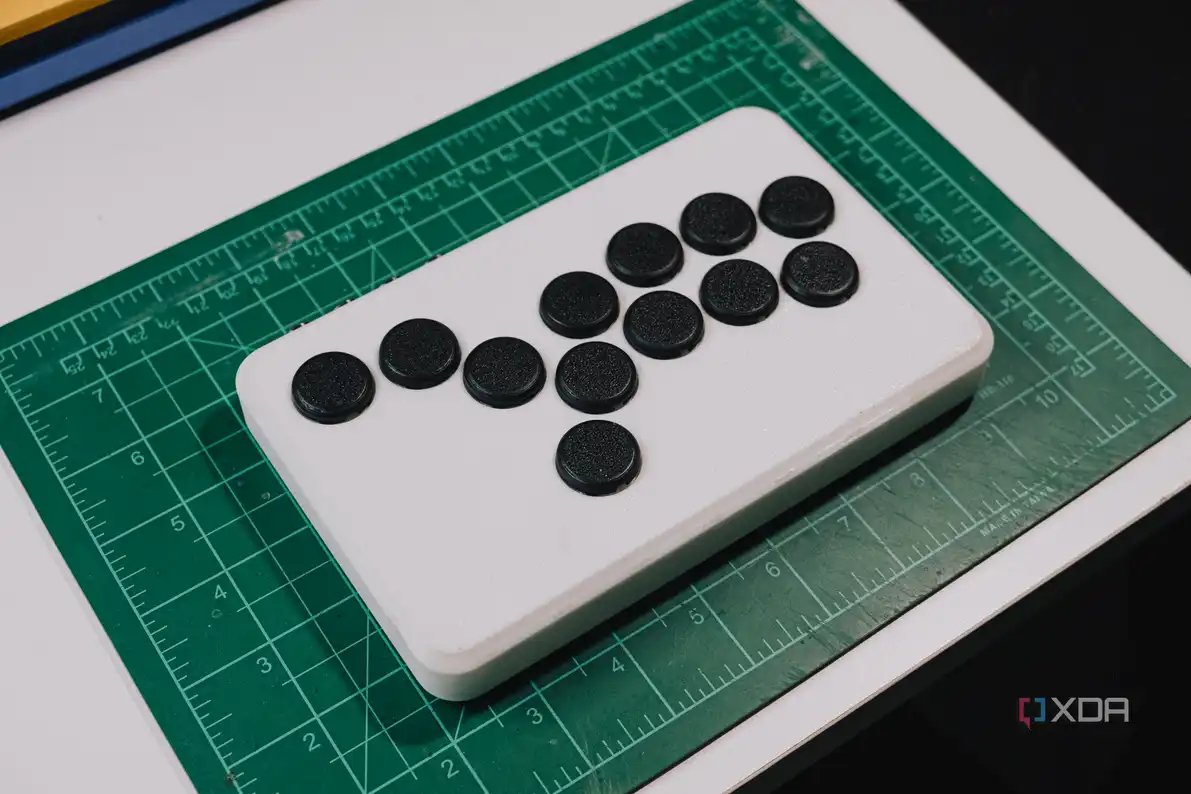 3D-printed leverless fightstick completely assembled