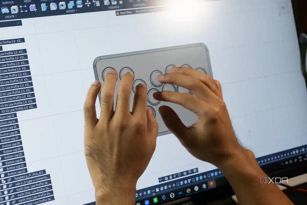 Testing resting hand position on properly scaled CAD model