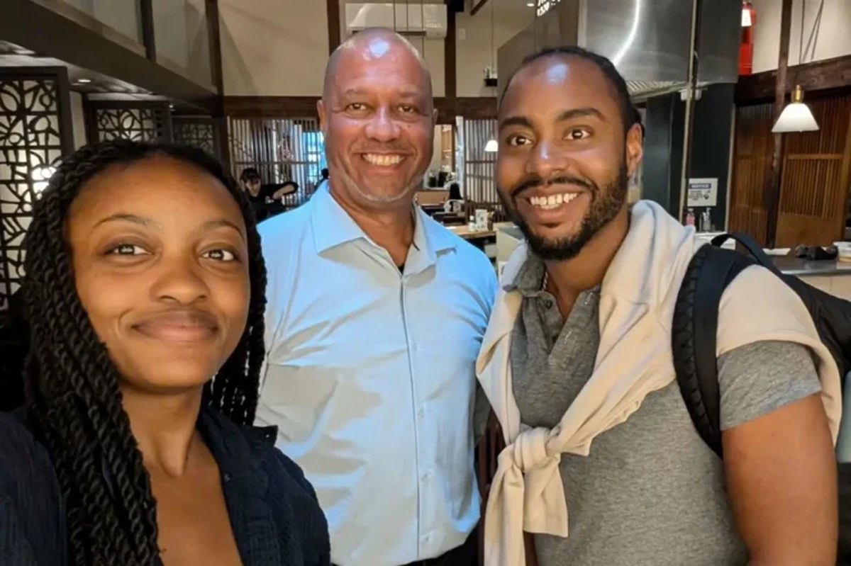 BTC co-founders Keyona Meeks and Bryan Duarte with Mars Materials CEO Aaron Fitzgerald (right).