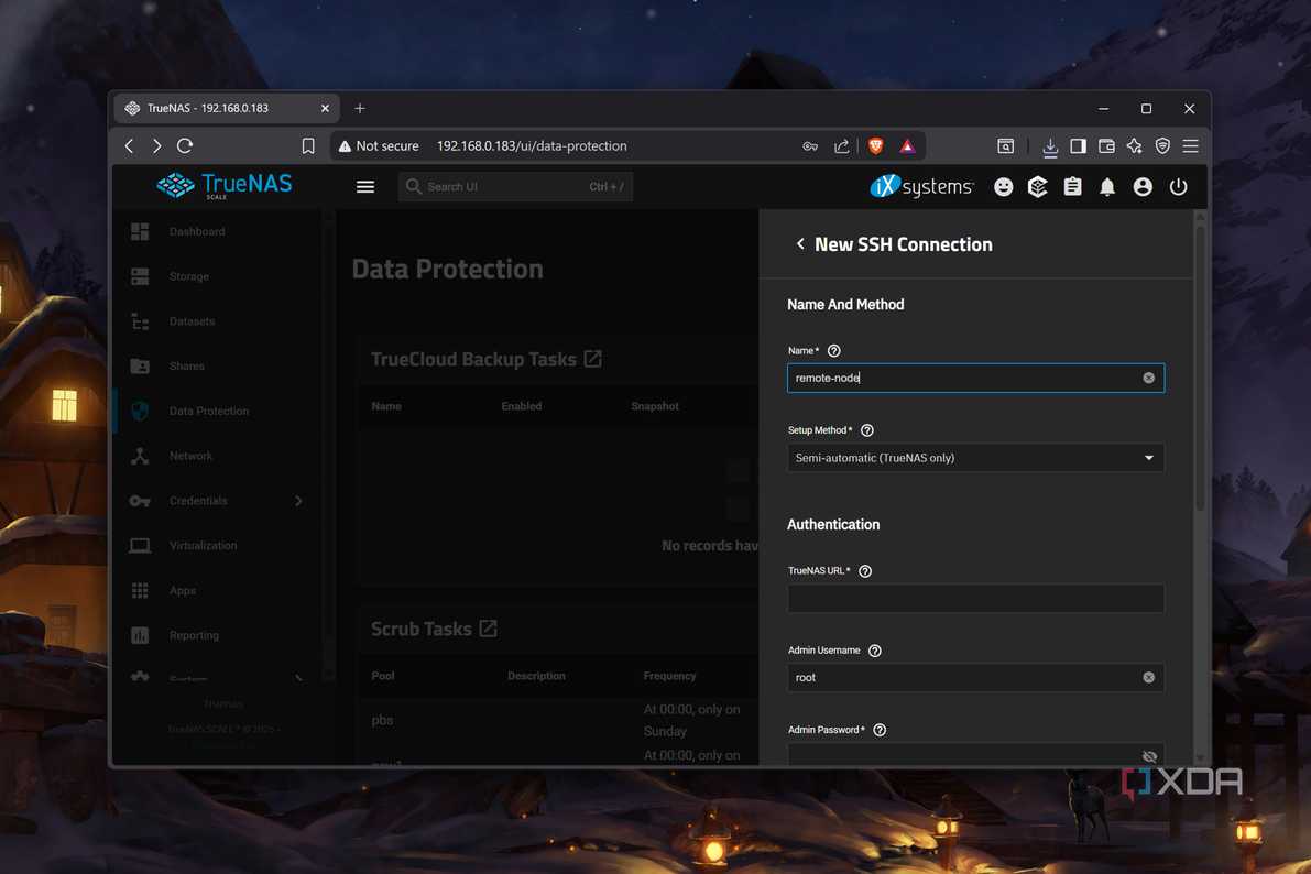 Creating a new SSH session in TrueNAS