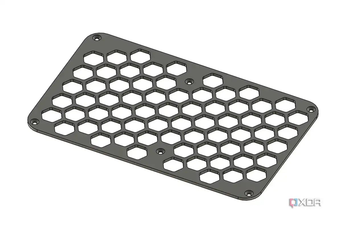 Leverless fightstick backplate with honeycomb pattern