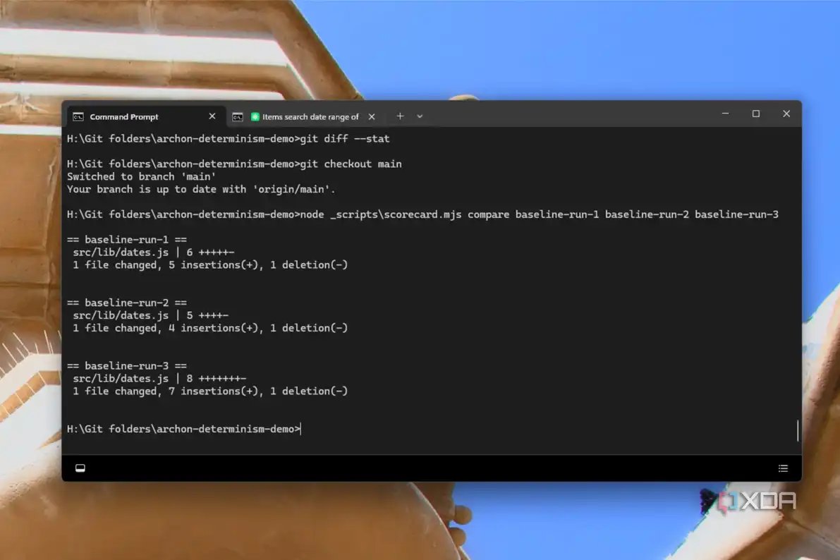 claude code baseline diff variance