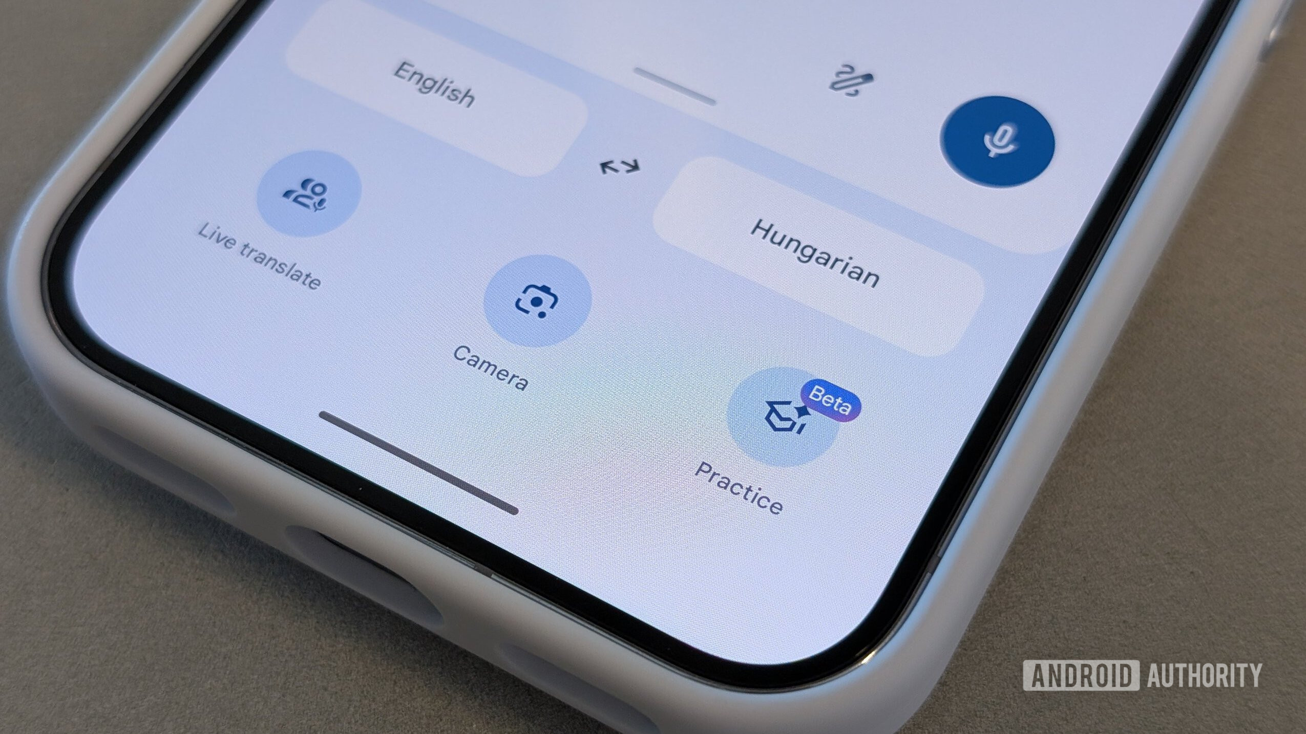 Google Translate home screen Google Translate home screen