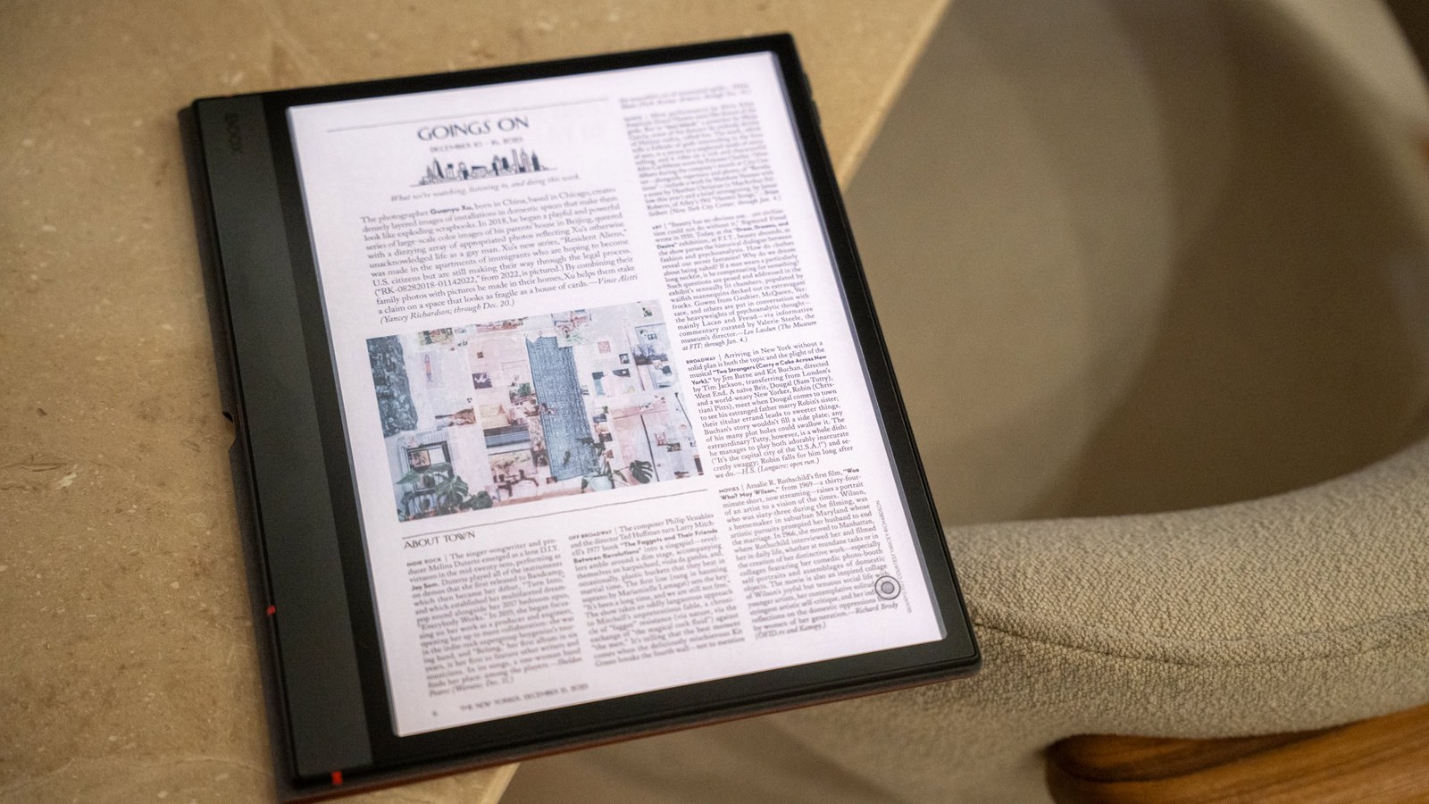 Boox Note Air 5C magazine text