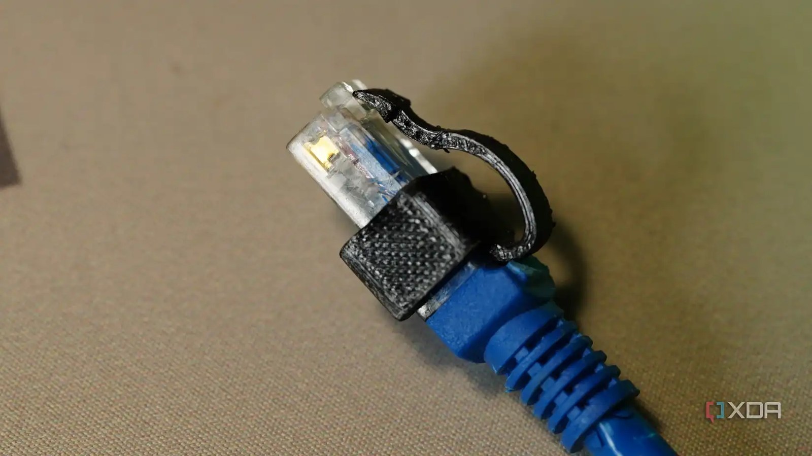 3D printed repair for broken RJ45 ethernet connector locking tab