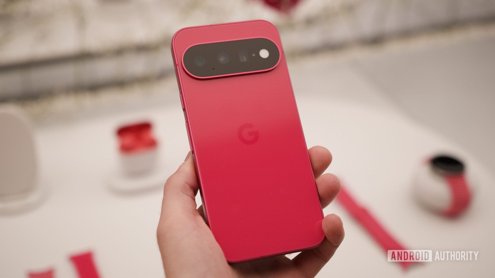 Google Pixel 11 in its Hibiscus color.