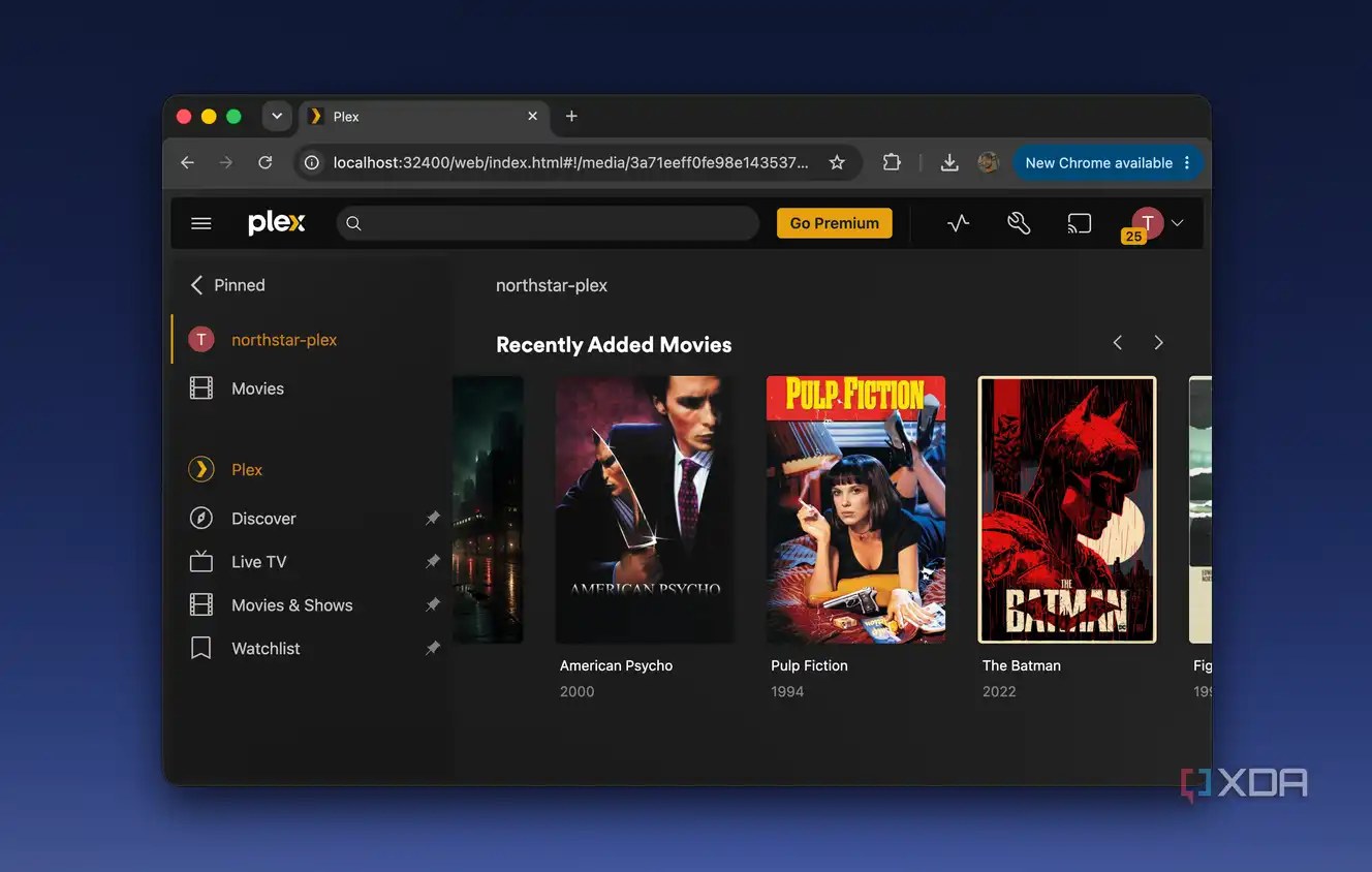 Plex Library in web