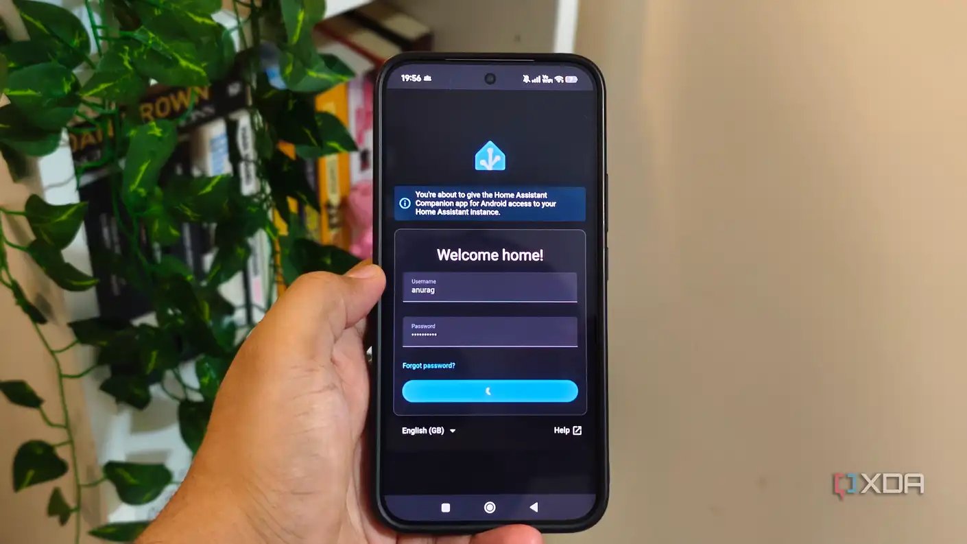 Home Assistant Mobile App connected to Home Server