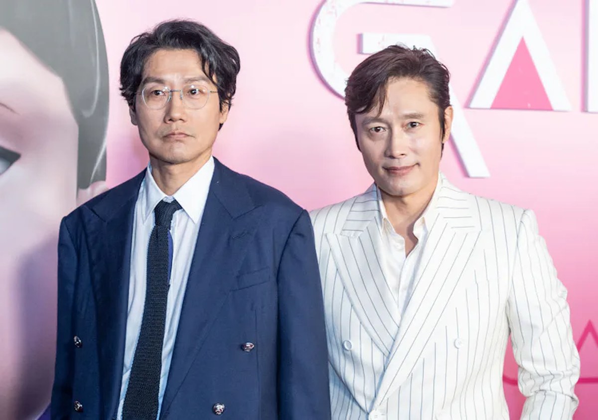 Hwang Dong-hyuk and Lee Byung-hun attend Premiere of Netflix's 'Squid Game' Season 3 at The Plaza Ho...