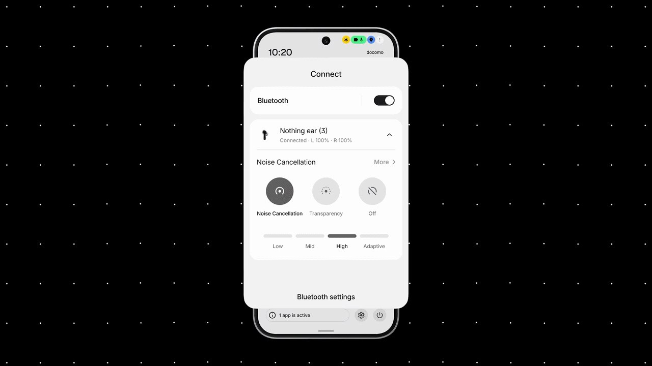 Nothing OS 5.0 Faster Bluetooth controls Nothing OS 5.0 Faster Bluetooth controls